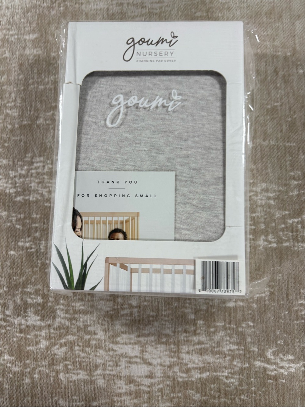 Goumi Nursery Gray Changing Pad Cover